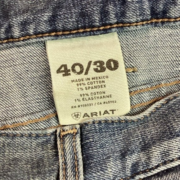 Ariat Mens M5 Slim Straight Leg Jeans Mens 40 Blue - Picture 12 of 14